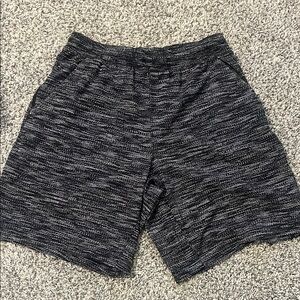 Men's Black and Gray Shorts